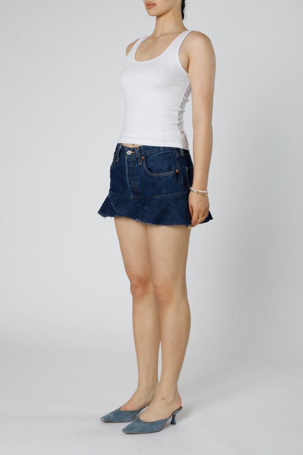 Slide View: 1: Rework Denim Flounce Skirt 011