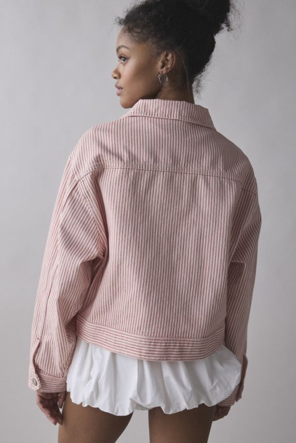 Slide View: 4: BDG Yuri Striped Canvas Bomber Jacket