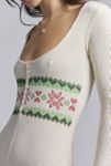 Thumbnail View 2: Out From Under Lounge Around Waffle Knit Fairisle Romper