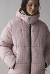 Thumbnail View 3: The Very Warm Pink Gingham Check Hooded Puffer Coat