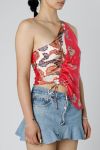 Thumbnail View 1: Rework Silk Scarf Ruche Tank 019