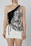 Thumbnail View 1: Rework Silk Scarf Ruche Tank 011