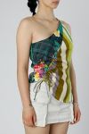 Thumbnail View 2: Rework Silk Scarf Ruche Tank 006