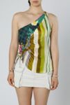 Thumbnail View 1: Rework Silk Scarf Ruche Tank 006