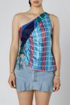 Thumbnail View 1: Rework Silk Scarf Ruche Tank 005