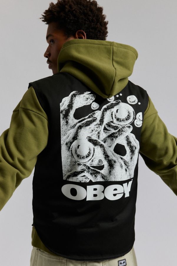 Slide View: 1: OBEY Deconstruct Graphic Print Vest