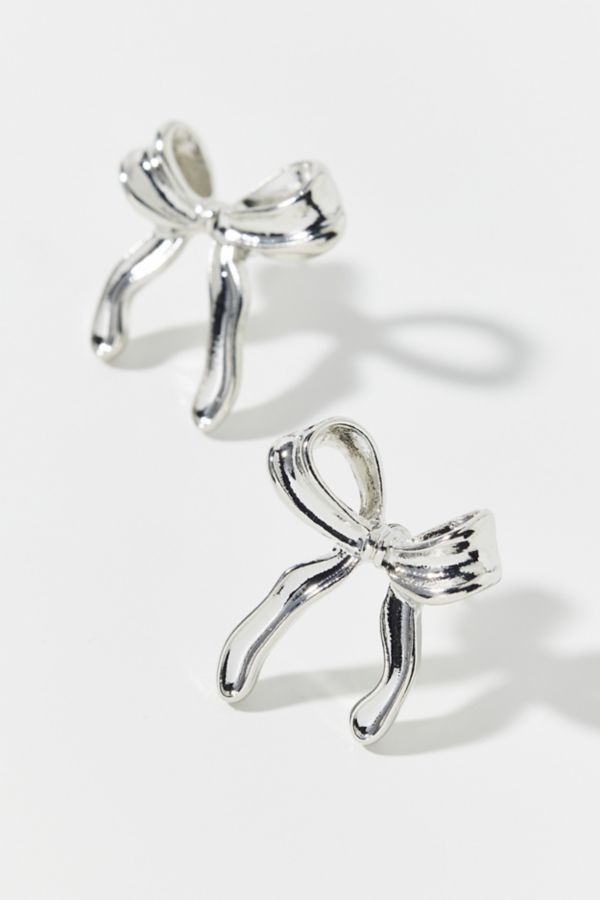 Slide View: 2: Metal Bow Earring