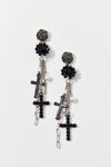 Thumbnail View 1: Rosette Cross Drop Earring