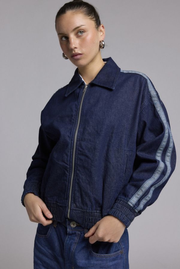 Slide View: 1: BDG Dani Denim Bomber Jacket