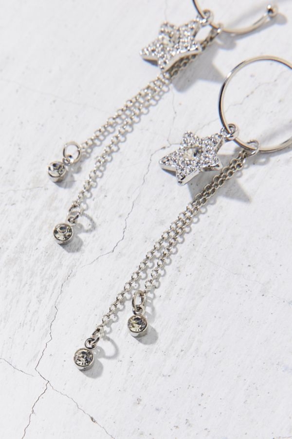 Slide View: 3: Star Love Hoop Earring