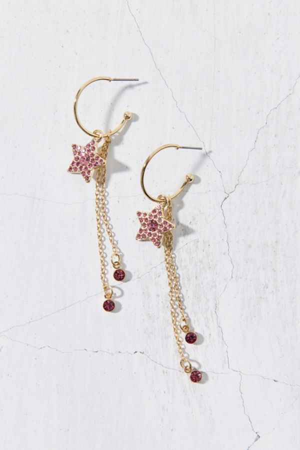 Slide View: 2: Star Love Hoop Earring