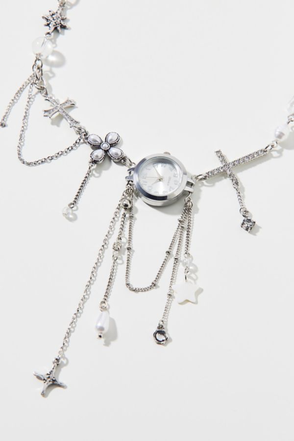 Slide View: 2: Scarlett Watch Charm Necklace