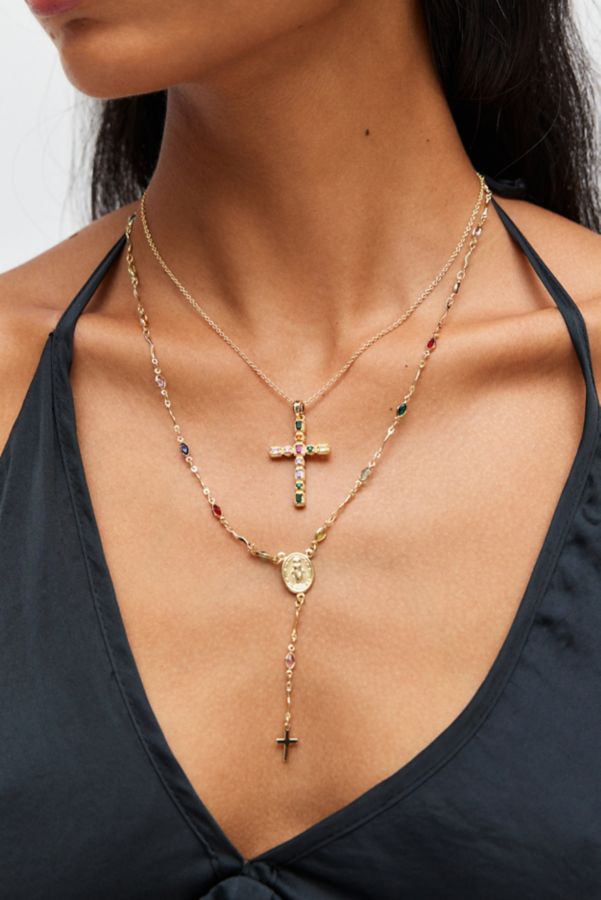 Slide View: 1: Blair Cross Layered Necklace