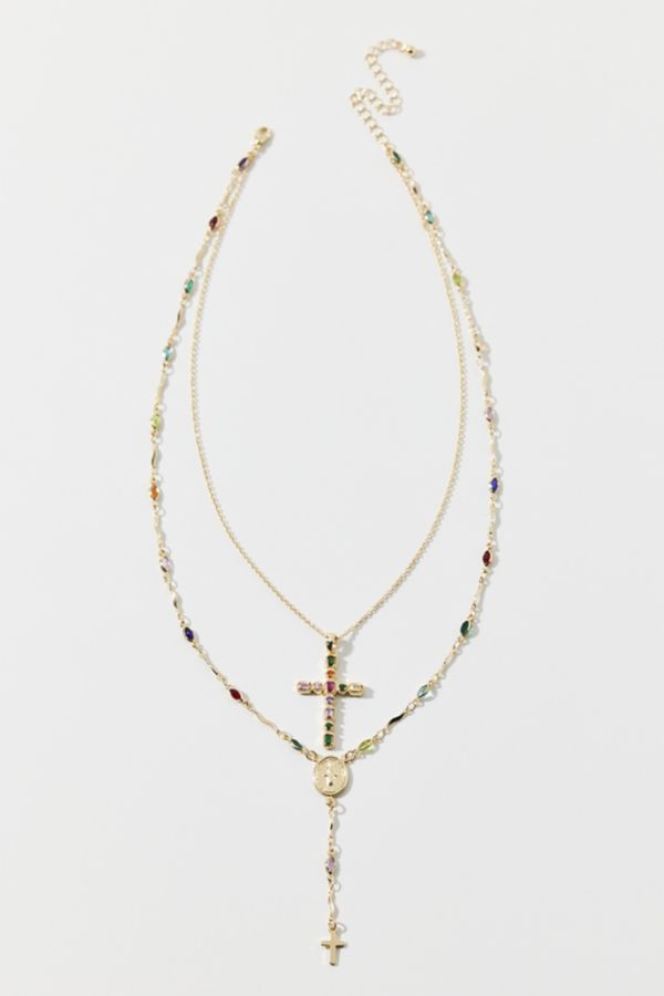 Slide View: 2: Blair Cross Layered Necklace