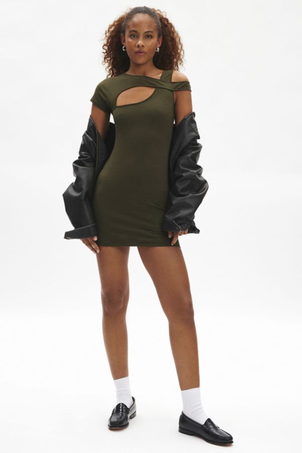 Slide View: 3: Motel Neriah Asymmetric Cut Out Mini Dress