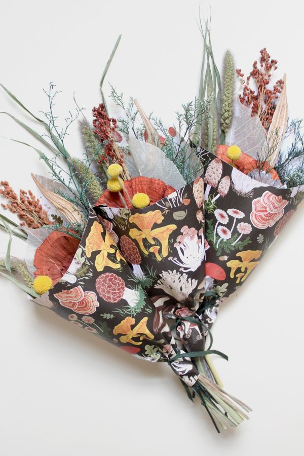 Slide View: 3: Roxanne’s Dried Flowers Mushroom Forager Bouquet