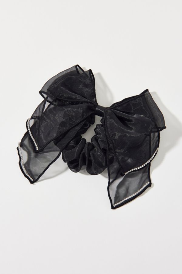 Slide View: 2: Rhinestone Bow Scrunchie