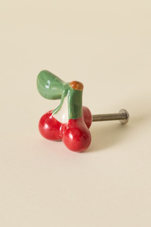 Slide View: 1: Cherry Stem Ceramic Knob/Wall Hook