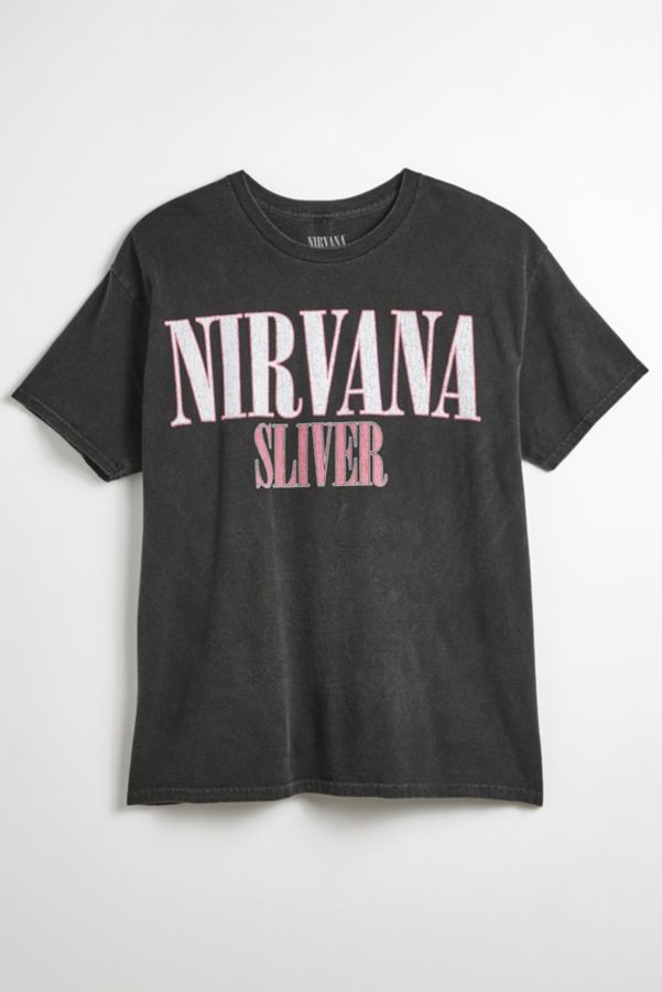 Slide View: 1: Nirvana Sliver Washed Cotton Graphic Tee