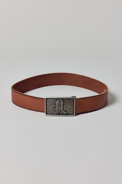 Ceinture en Cuir avec Boucle de Botte en Métal