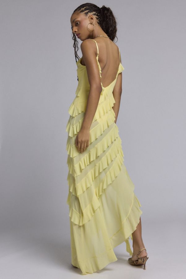 Slide View: 5: AFRM Vienna Asymmetric Ruffle Maxi Dress