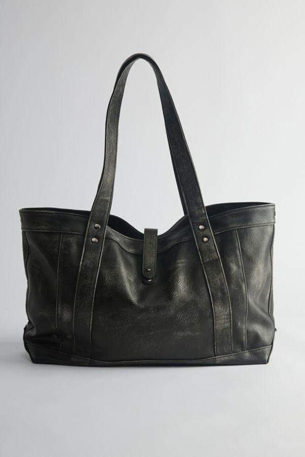 Slide View: 1: BDG Washed Faux Leather Tote Bag