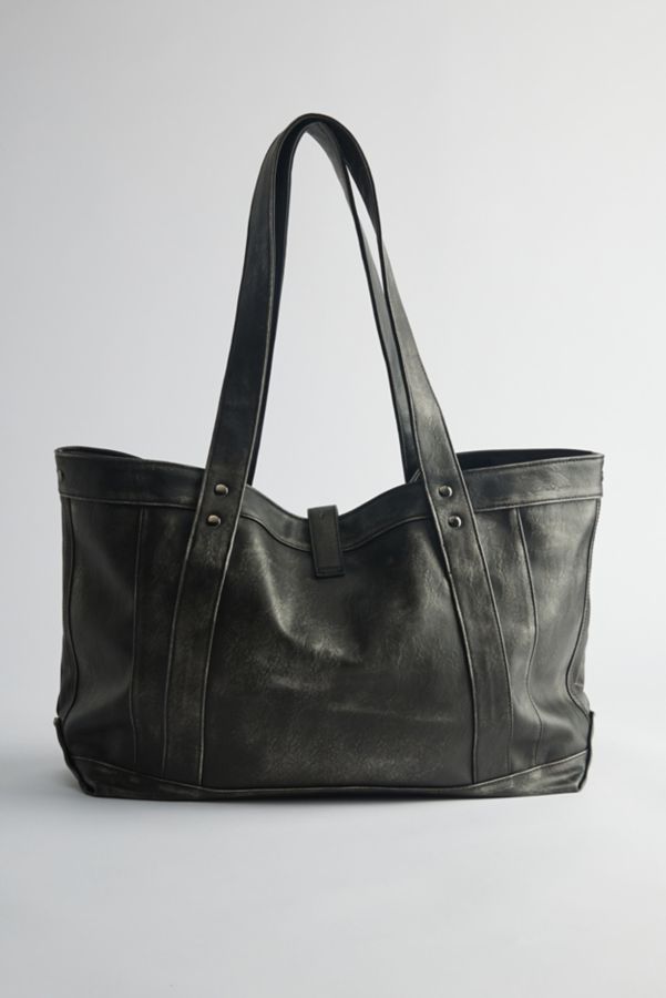 Slide View: 3: BDG Washed Faux Leather Tote Bag