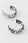 Thumbnail View 1: Boucles d'Oreilles Créoles Filet Strass