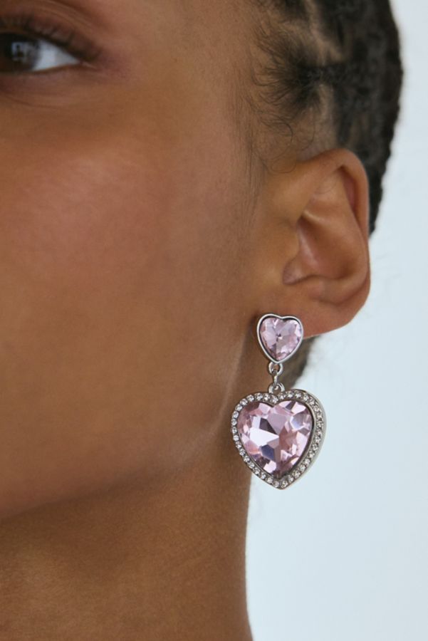 Slide View: 1: Isabella Rhinestone & Gem Heart Earring