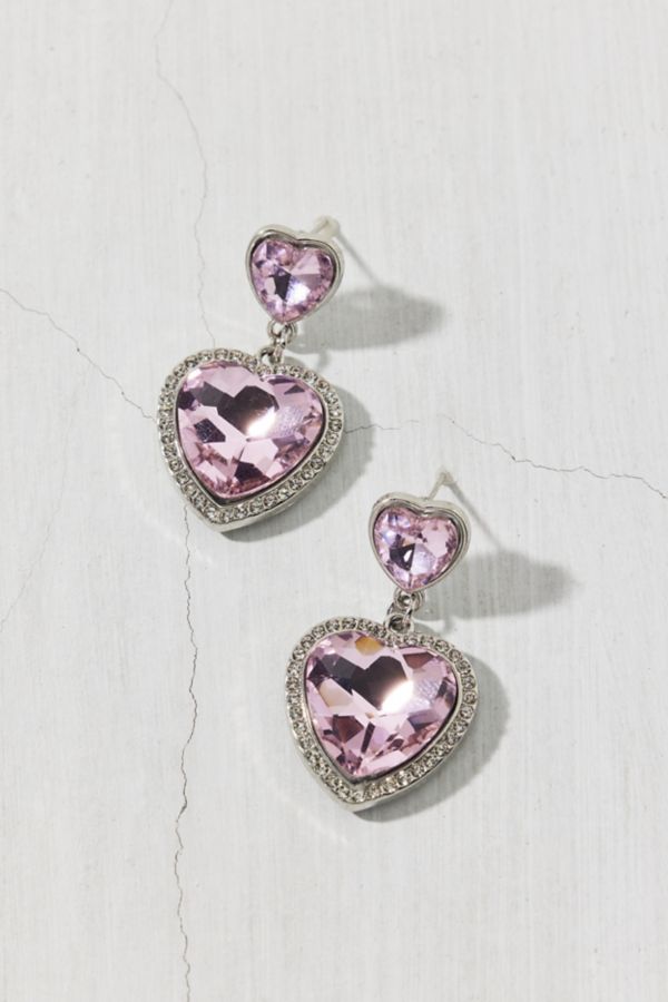 Slide View: 2: Isabella Rhinestone & Gem Heart Earring