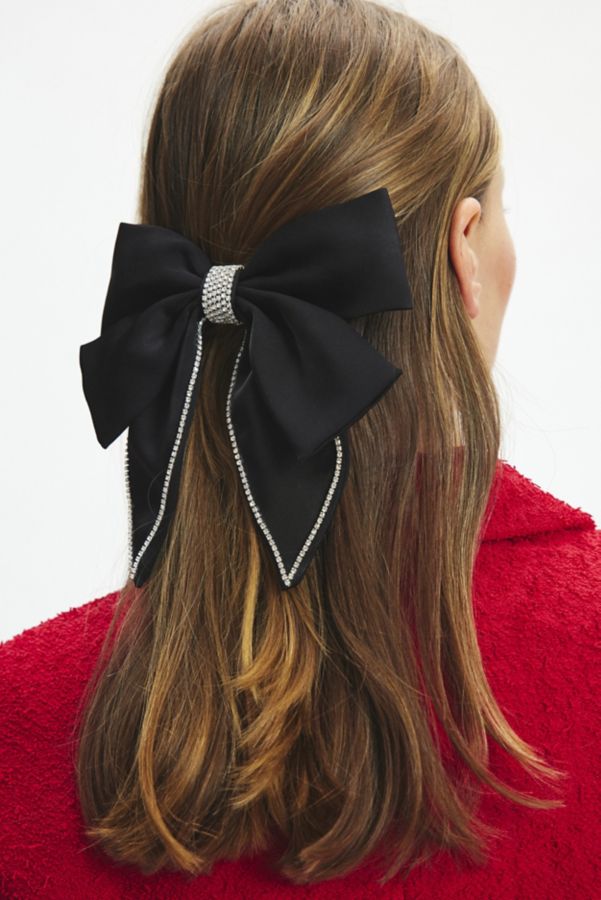 Slide View: 1: Glitter Hair Bow Clip