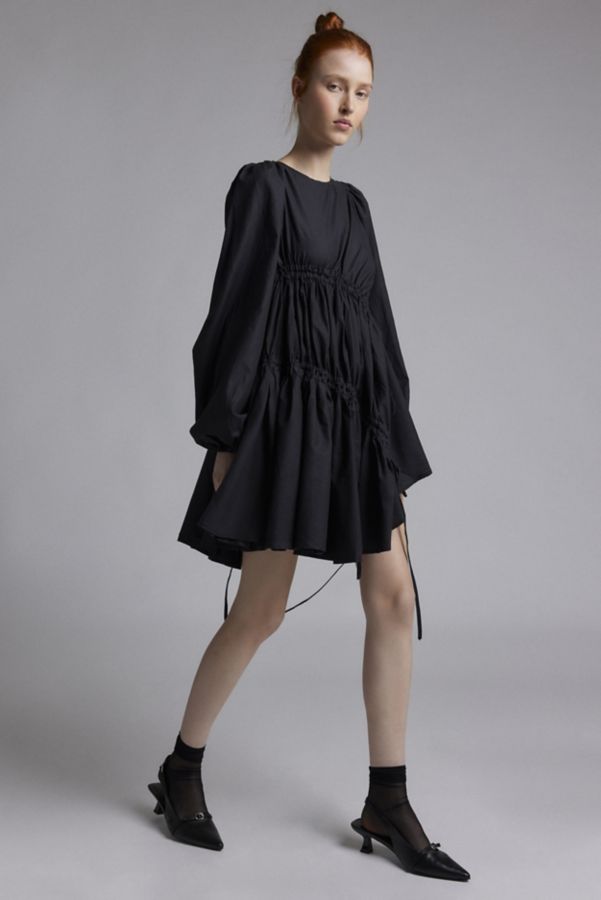 Slide View: 3: Ghospell Noor Ruched Asymmetric Mini Dress