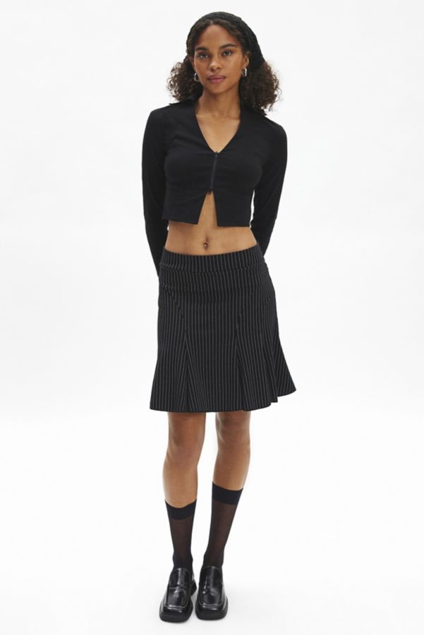 Slide View: 1: Urban Renewal Remnants Trumpet Hem Pinstripe Skirt