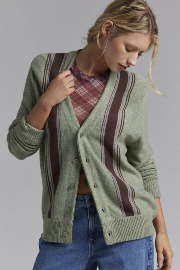 Slide View: 1: BDG Augusta Oversized V-Neck Boyfriend Cardigan