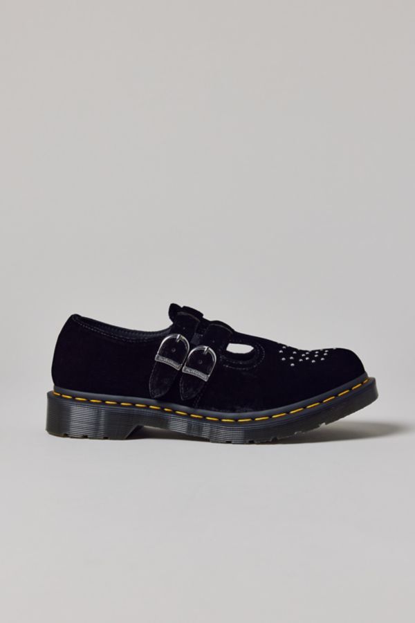 Slide View: 2: Dr. Martens 8065 Velvet Mary Jane Shoe