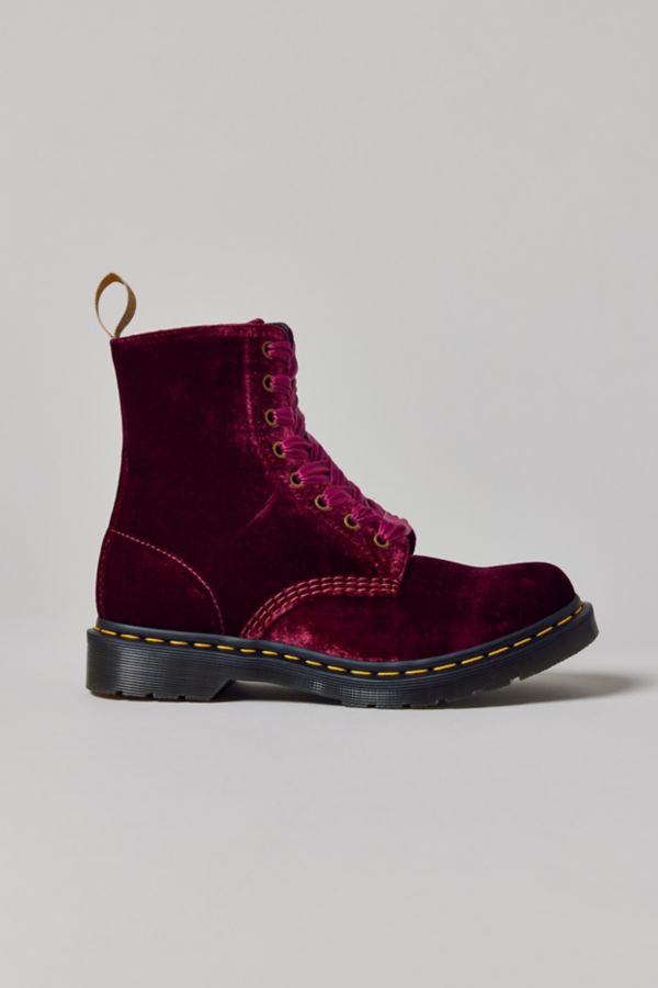 Slide View: 2: Dr. Martens 1460 Velvet Lace-Up Boot