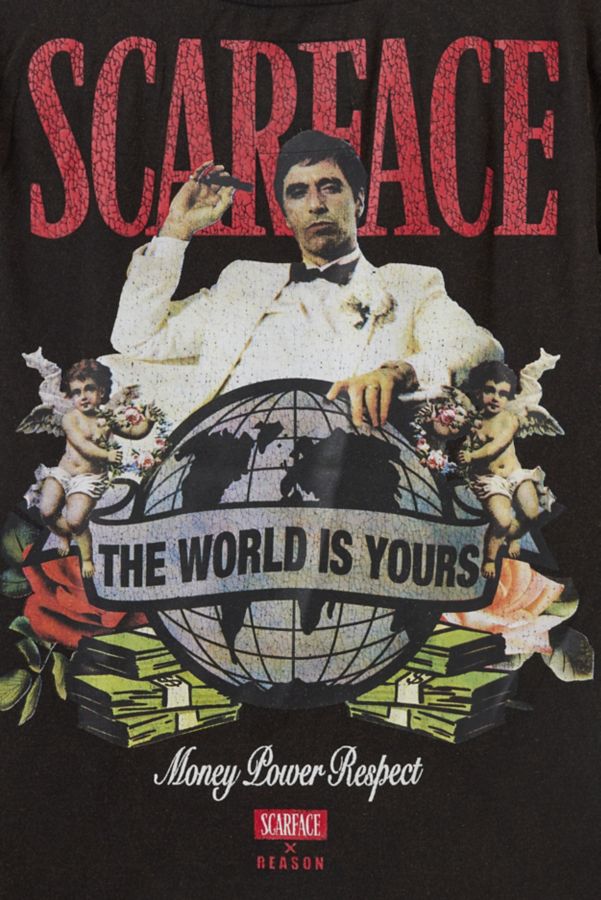 Slide View: 3: Scarface Graphic Washed Cotton Tee