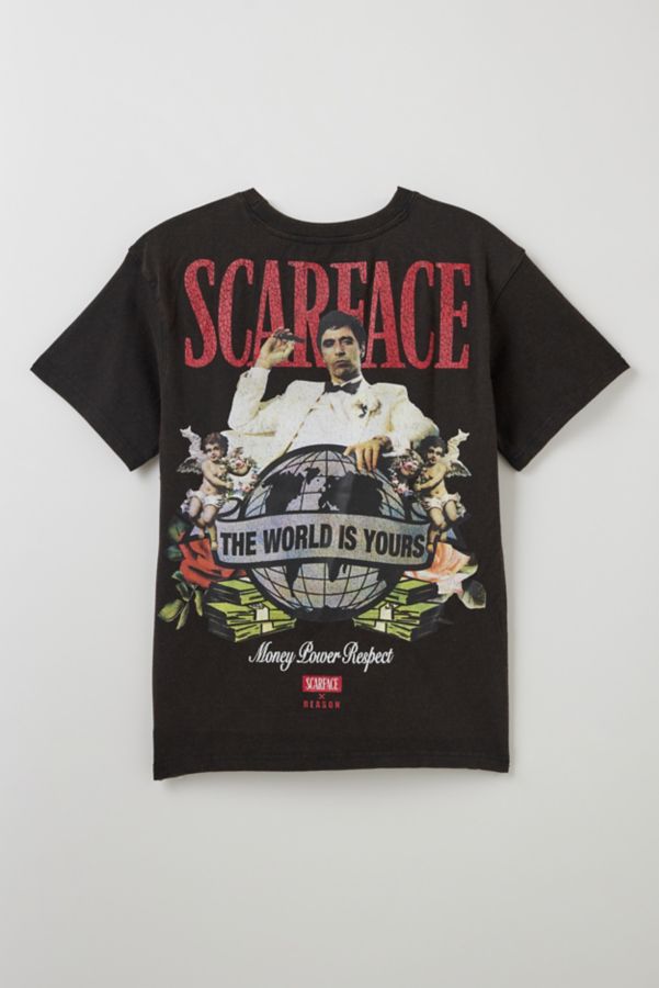 Slide View: 1: Scarface Graphic Washed Cotton Tee