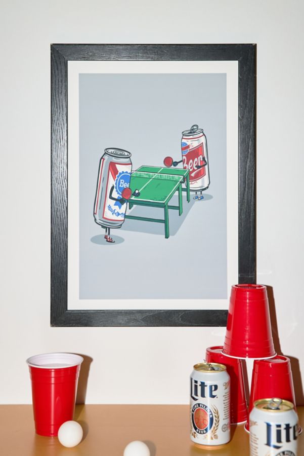 Slide View: 1: Ben Douglass Beer Pong Art Print