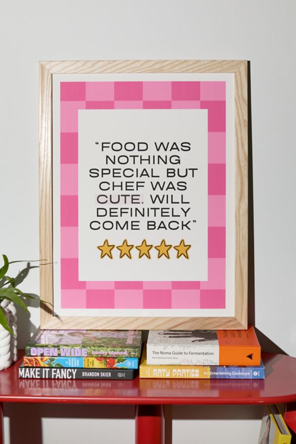 Slide View: 1: Pepino de Mar Cute Chef Pink Art Print