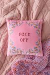 Thumbnail View 1: F Off Embroidered Throw Pillow