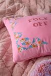 Thumbnail View 2: F Off Embroidered Throw Pillow