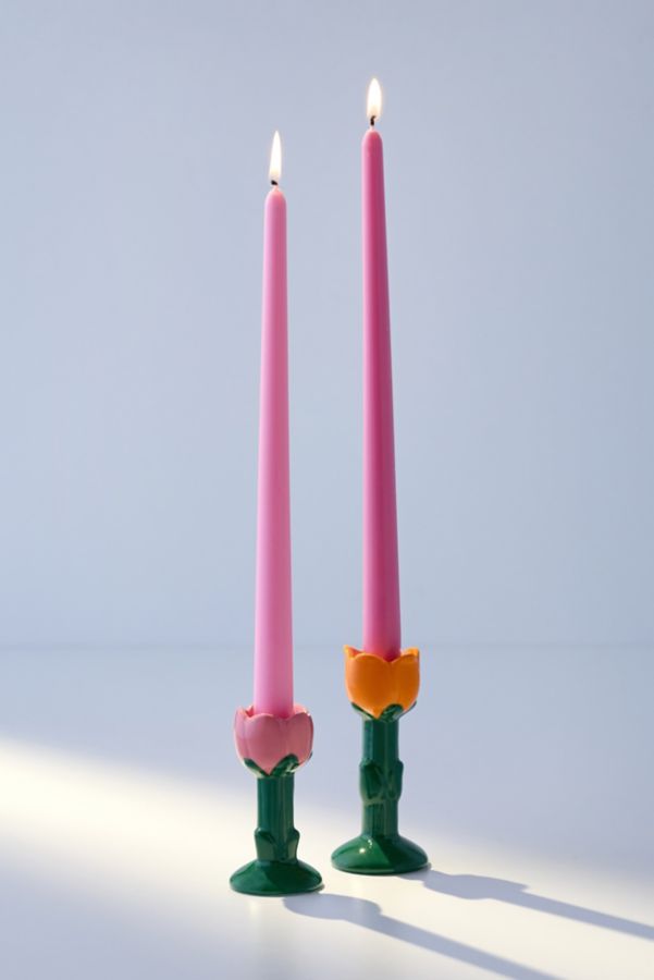 Slide View: 1: ban.do Tulip Taper Candle Holder - Set Of 2