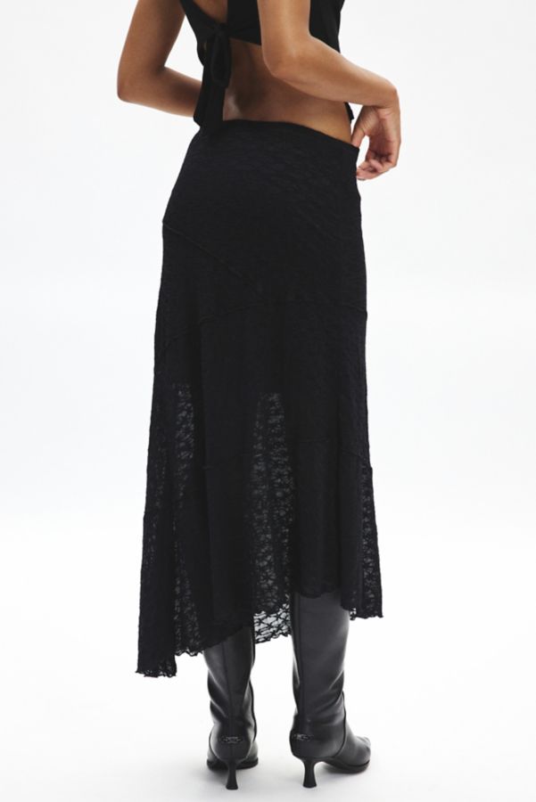 Slide View: 4: Silence + Noise Serene Asymmetric Lace Midi Skirt