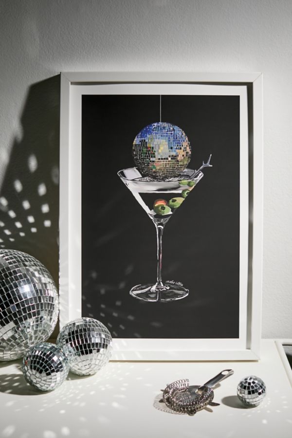 Slide View: 1: Caroline Ellis Art Disco Martini Art Print