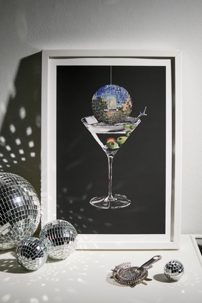 Impression d'Art Disco Martini par Caroline Ellis