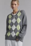 Thumbnail View 2: BDG Tashi Argyle Oversized V-Neck Sweater