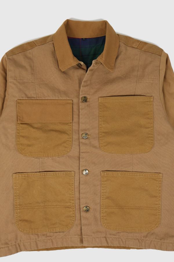 Slide View: 3: Reworked Workwear Button-Down Jacket 01