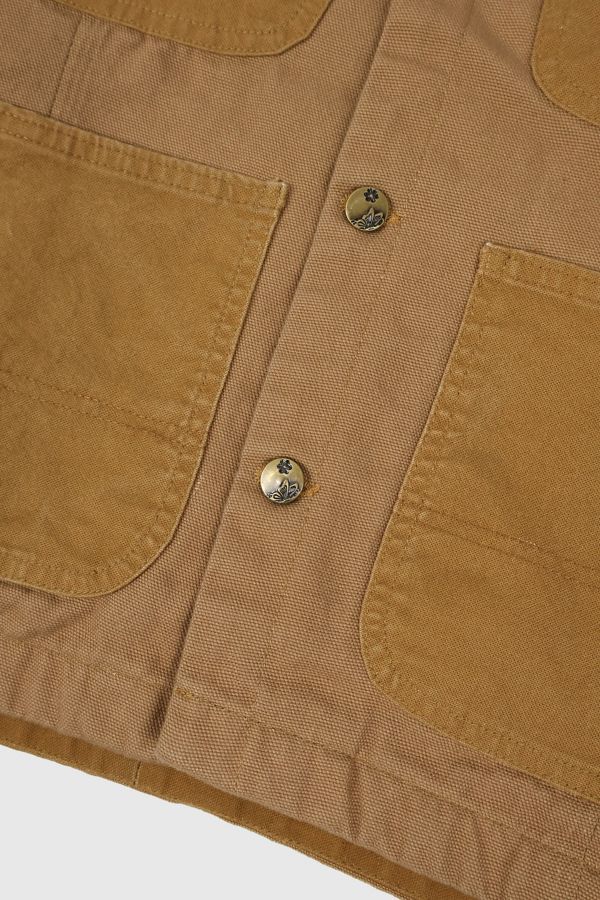 Slide View: 5: Reworked Workwear Button-Down Jacket 01