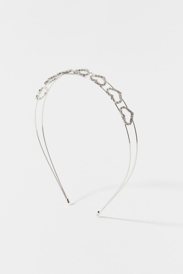 Slide View: 2: Rhinestone Heart Headband